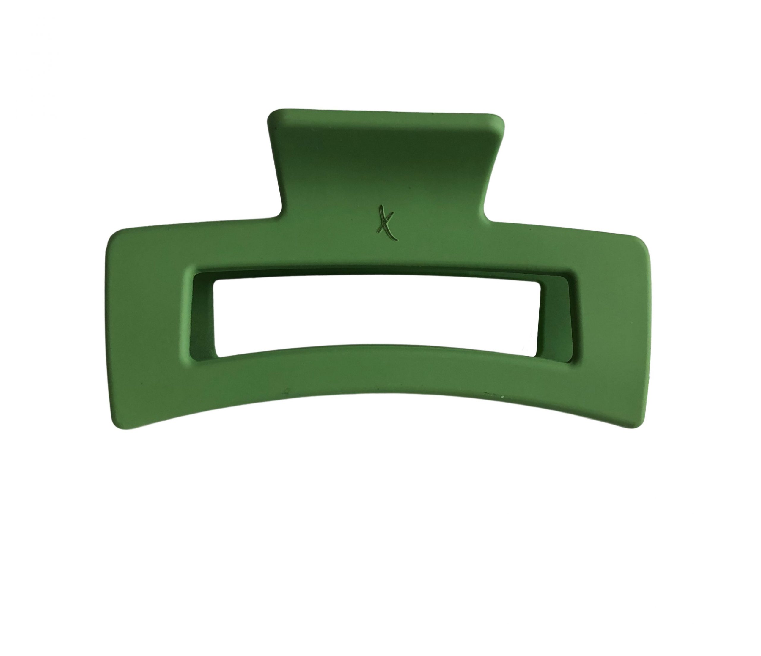 Ellastiek groene haarklem met logo