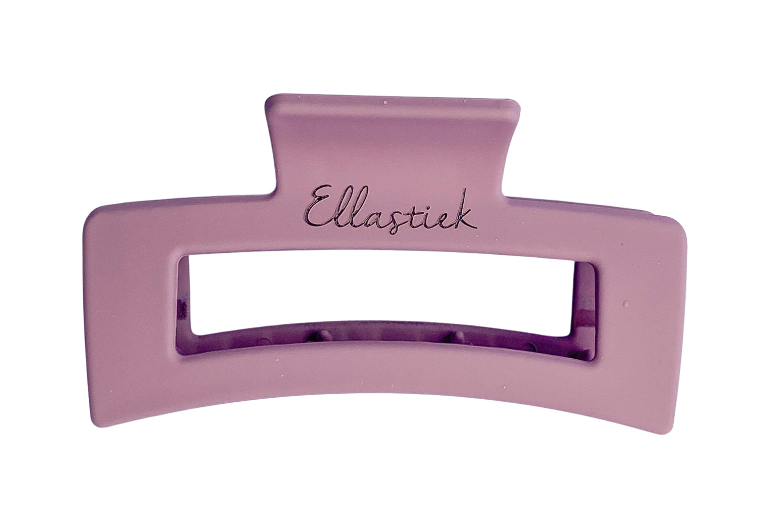 Ellastiek lila medium haarklem met logo