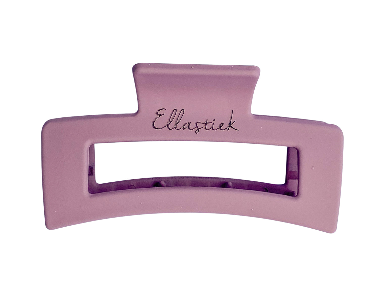 Ellastiek lila medium haarklem met logo