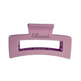 Ellastiek lila medium haarklem met logo